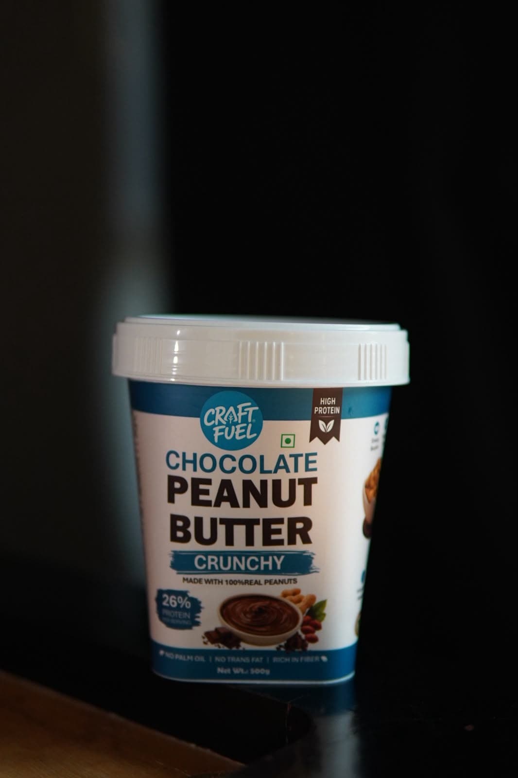 CraftFuel Chocolate Peanut Butter Crunchy 500g tub